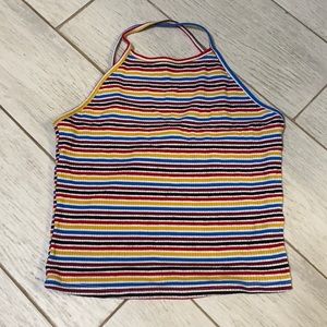 Sleeveless Rainbow Top